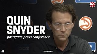 Hawks Vs. Spurs Postgame Press Conference Quin Snyder