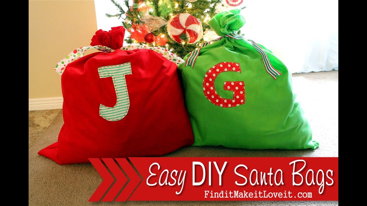 diy santa bag youtube