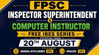 FPSC Jobs Preparation 2026 | Inspector ICT Police | Superintendent FIA | Computer Instructor FPSC 