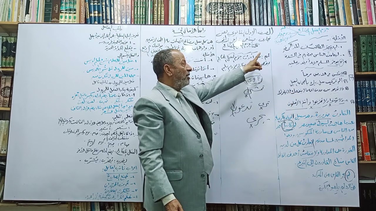 الصف الاول الثانوي(.الفني. تجاري   زراعي فندقي ) جزم الفعل المضارع.الافعال الخمسه .نائب الفاعل 🖋️📙