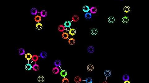 Visualize relationship of flock by color. Draw by openFrameworks