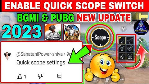 bgmi quick scope setting | how to enable quick scope in bgmi & pubg mobile | quick scope bgmi