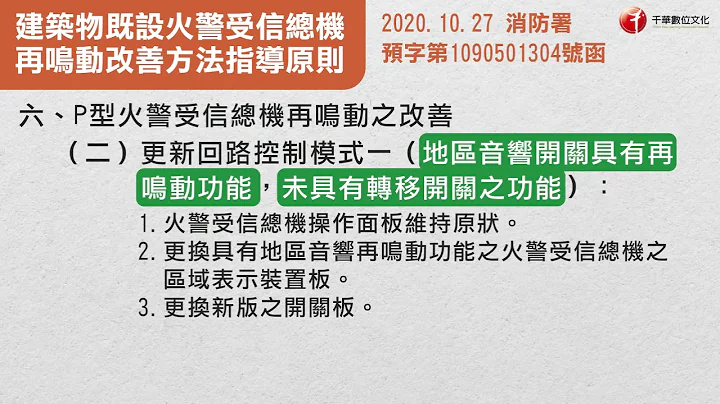 【消防修法】2021最新建築物既設火警受信總機再鳴動改善方法指導原則 - 天天要聞