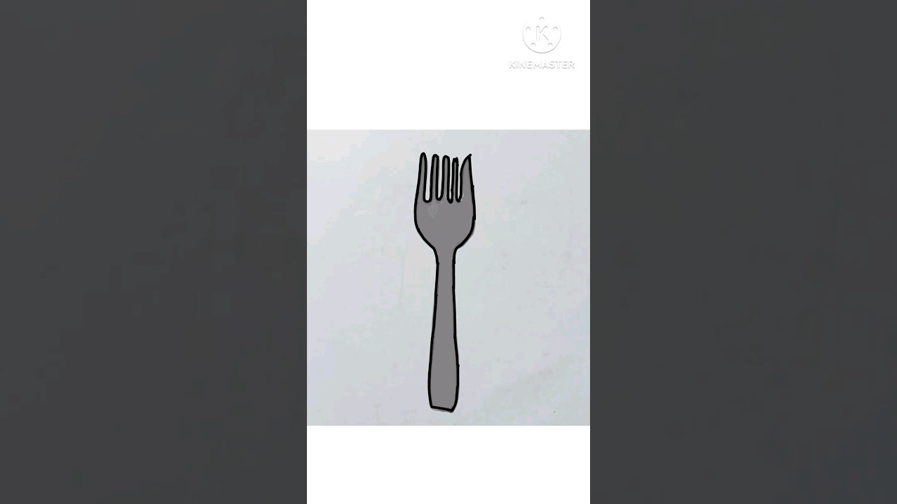 how to draw spoon //chammach ka drawing// 