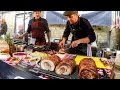 Crispy Fat Belly Pork and Chorizo Sausage. A Great Sandwich Tasted in Brick Lane. London Street Food