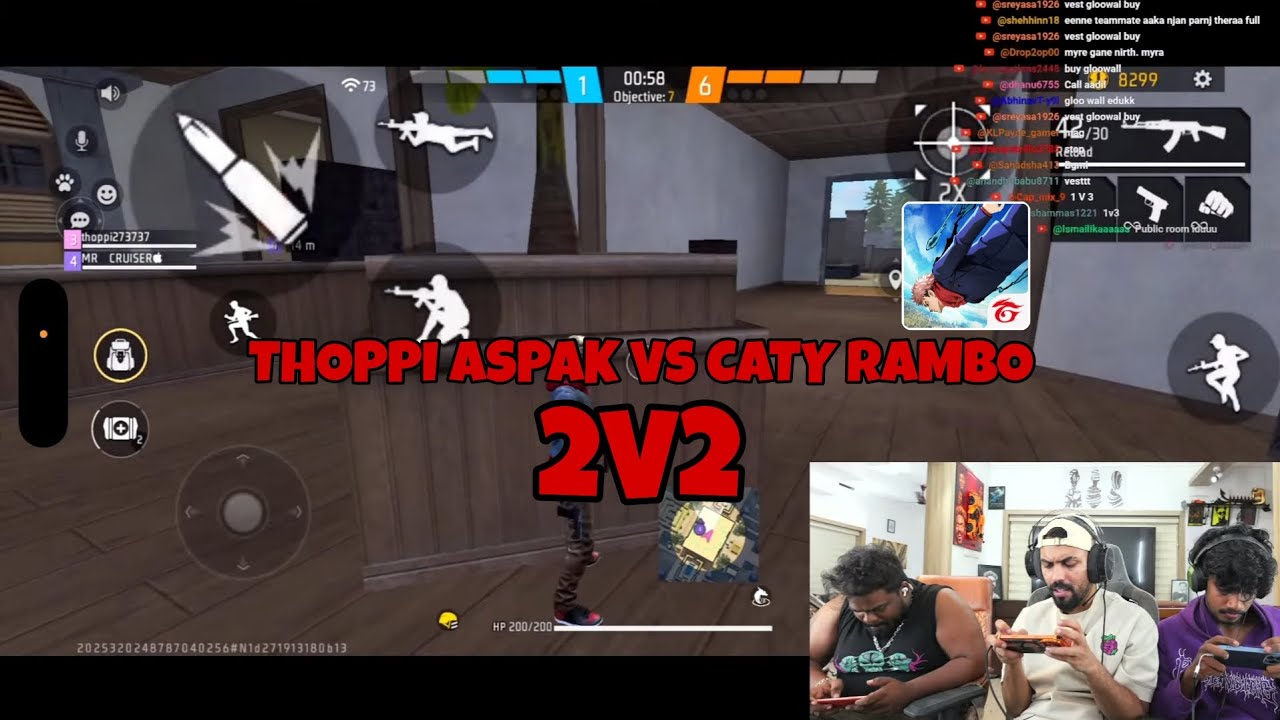 Caty Gaming&Rambo VS Thoppi&Aspak Freefire 2V2😸  #mrzthoppi #mrzthoppilive 