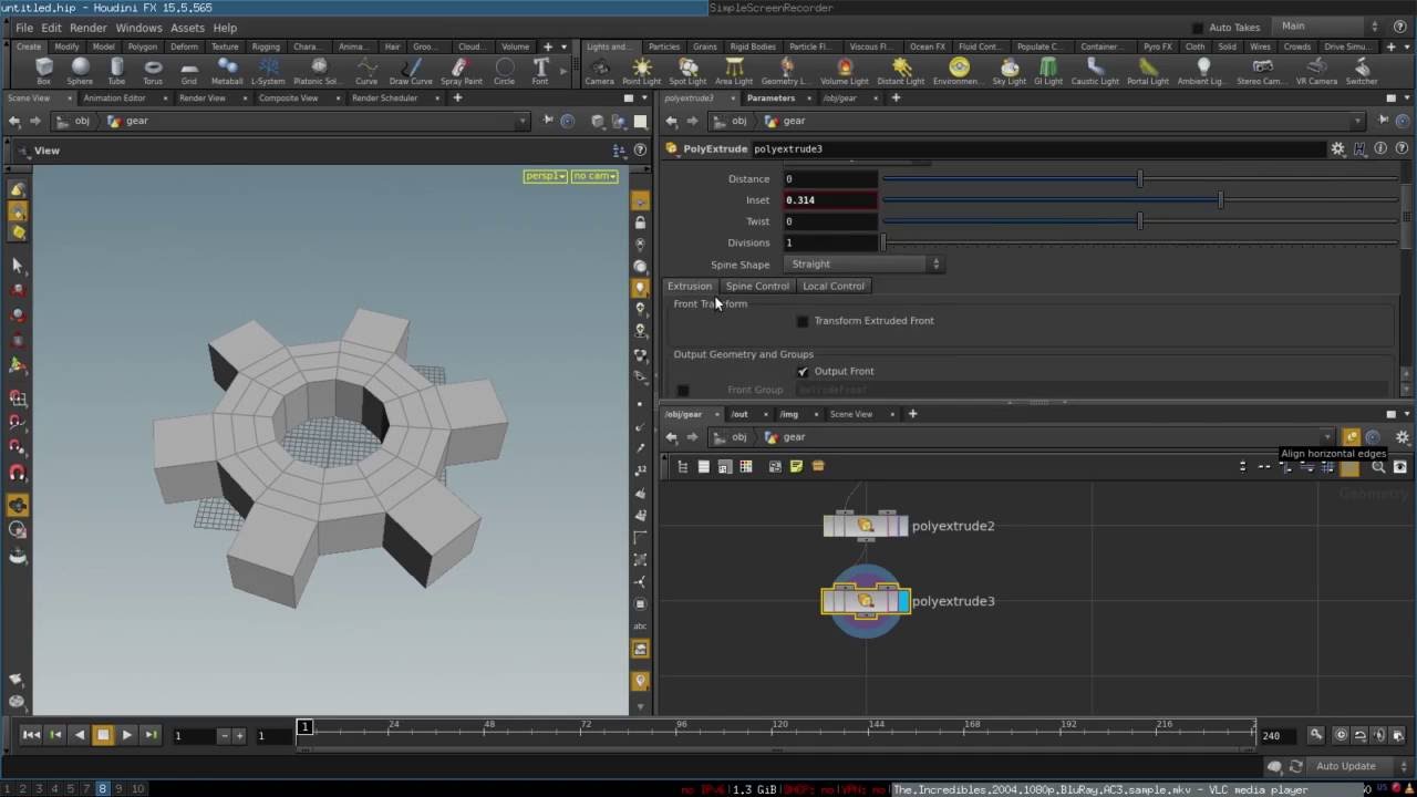 Creating a procedural gear in SideFX Houdini - YouTube