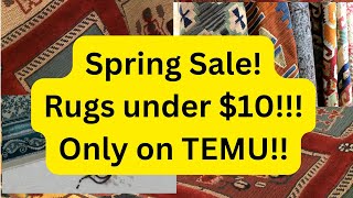 Temu Spring Savings - Rugs under $10 !! Plus extra 30% off with code 【com93176】