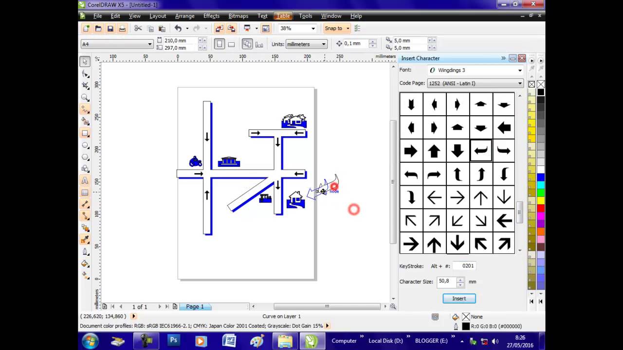 tutotial cara membuat denah  lokasi dengan coreldraw YouTube