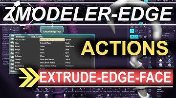ZBrush - ZModeler Edge(Actions) - "Extrude-Edge-Face"