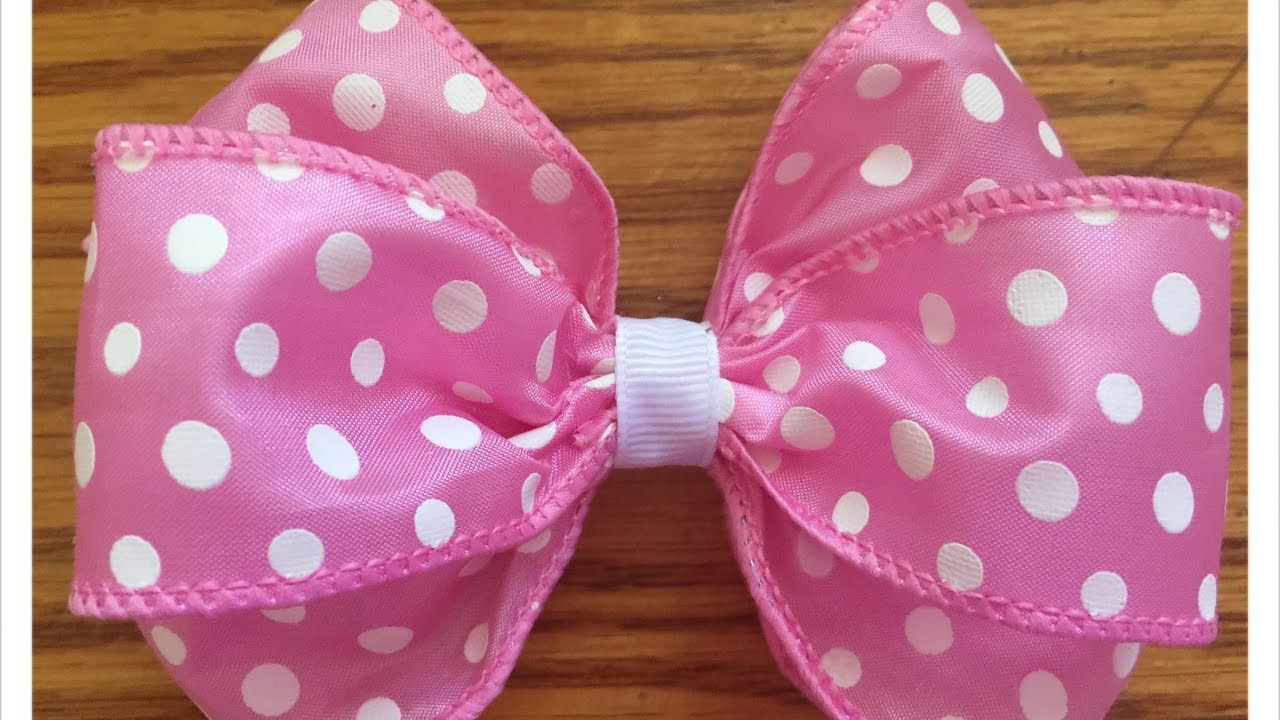 tutorial de Moños rosados muy facil - YouTube
