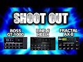 Boss GT-1000 VS Line 6 Helix VS Fractal AX8 SHOOT OUT - by Glenn DeLaune