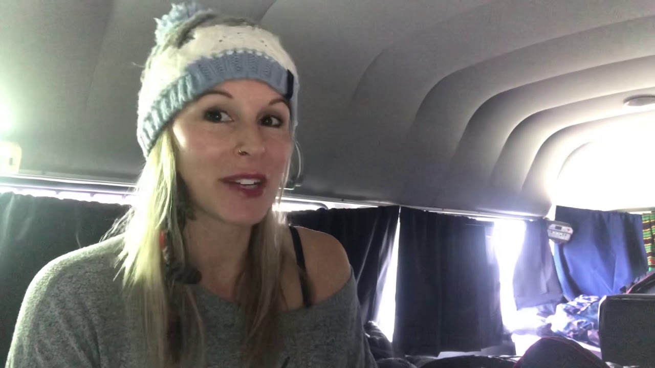 Winter Vanlife. Daily work routine.