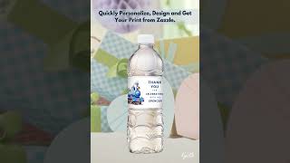 Editable Blue Train Water Bottle Sign Birt ay Water Bottle Label Template