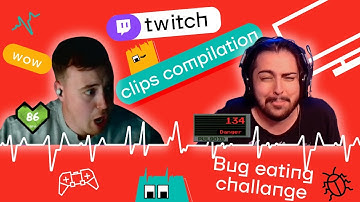 Best Twitch clips with a heart rate widgets | 134 heart rate while a bug eating challenge!