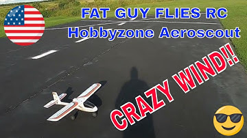 Hobbyzone Aeroscout-CRAZY WIND FLIGHT-by Fat Guy Flies RC