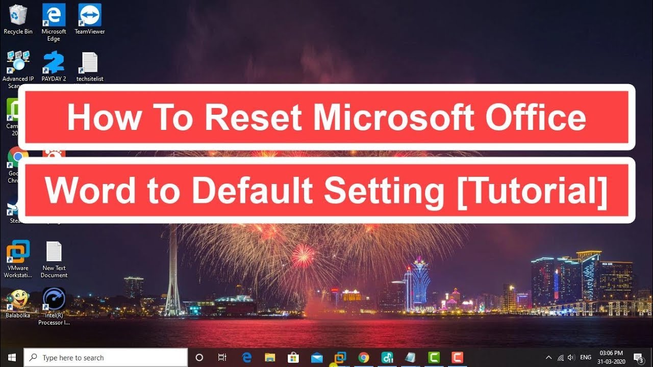 how to restore microsoft word default settings