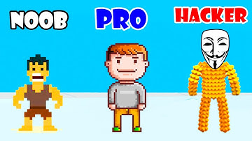 NOOB vs PRO vs HACKER in Pixel Rush - Perfect Run | This Is The Fastest Runner