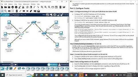 3.4.5 Packet Tracer - Configure Trunks @joy77772