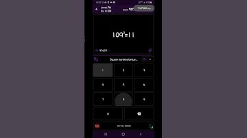Math Tricks - Training mode - Square numbers between 100 and 109 - level 056 (Number Keyboard)