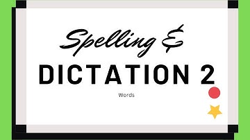 Spelling and Dictation Words Learn English 2✍🦻