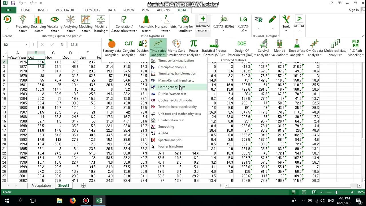 Mann Kendall Trend Tests in XLSTAT(Excel 2018) YouTube