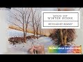 A sped up watercolour winter landscape painting with geoff kersey