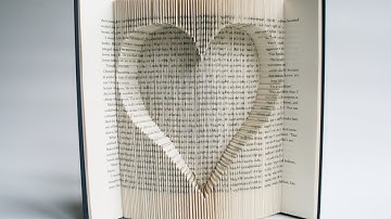 Book Folding Tutorial - Inverted Heart