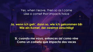Udo Lindenberg x Apache 207 - Komet (English, German &amp; Spanish Lyrics)