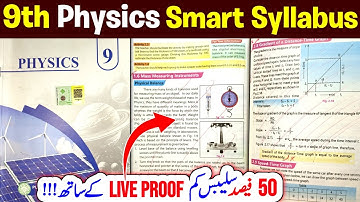 Class 9th Physics Smart Syllabus 2025-26 | Short Syllabus Physics Class 9 | Revised Smart Syllabus