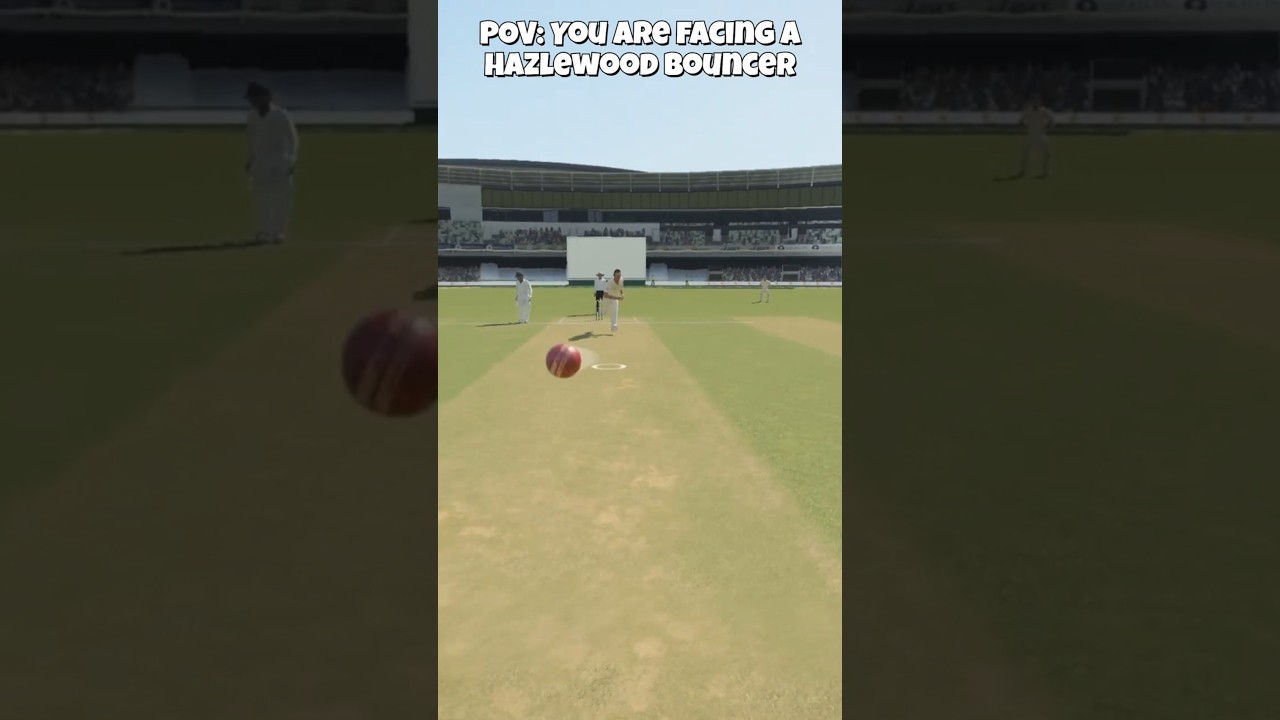 Facing a Hazlewood Bouncer - Pro Mode Cam | India vs Australia Test Match | Ashes Cricket 17