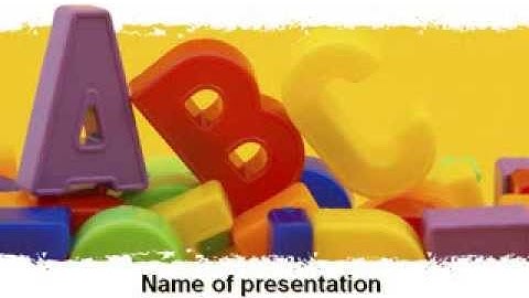 Alphabet PowerPoint Template by PoweredTemplate.com