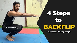 LEARN HOW TO BACKFLIP | BACKFLIP Tutorial | Hindi | Thakur Anoop Singh | MuscleBlaze
