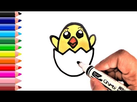 CİVCİV Nasıl Çizilir? 🐣 En Kolay Civciv Çizimi - How to draw a cute chicken #SenDeÇiz (EASY)