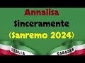 Annalisa - Sinceramente (Sanremo 2024) Karaoke