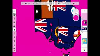 Australia 🇦🇺 States Flag Map Speedpaint