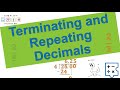 Understanding Terminating and Repeating Decimals