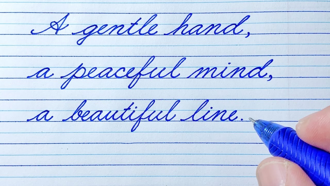 Cursive Youtube Cursive Writing Quote 102 | Cursive Handwriting Practice | Cursive ...