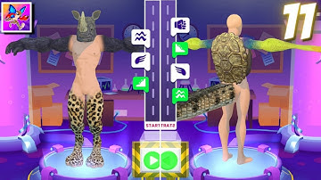 Merge Animals 3D!🐸+🐊+🐢and 🐯+🦏+🦍( Level 36,37 Gameplaywalkthrough For Android And iOS)