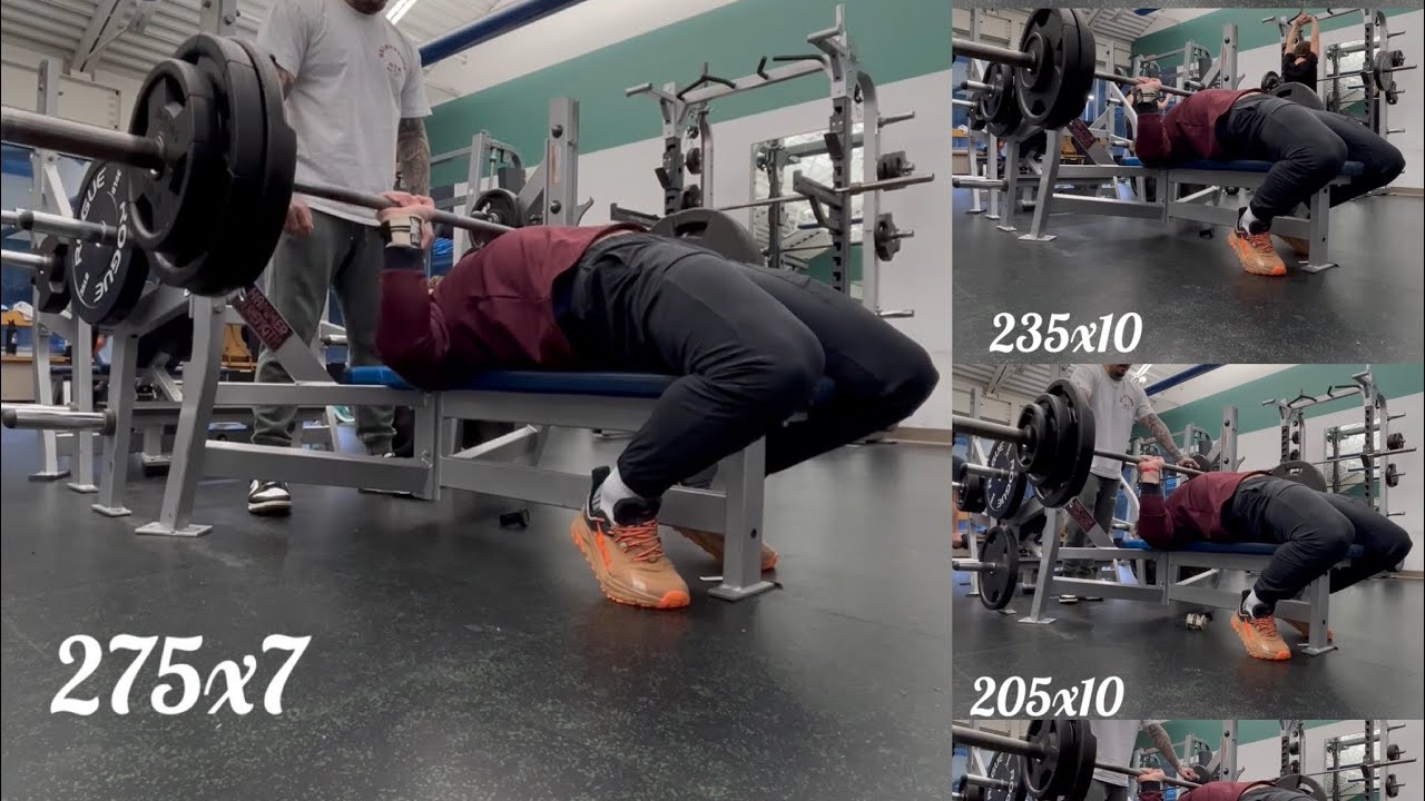 Machine Press Drop Set Bench Press Drop Set | 275-185 | 46reps! - YouTube