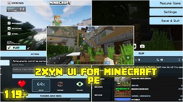 Zxyn UI Client For Minecraft Pe | Quick Loot, Better UI, Fps Booster, More+