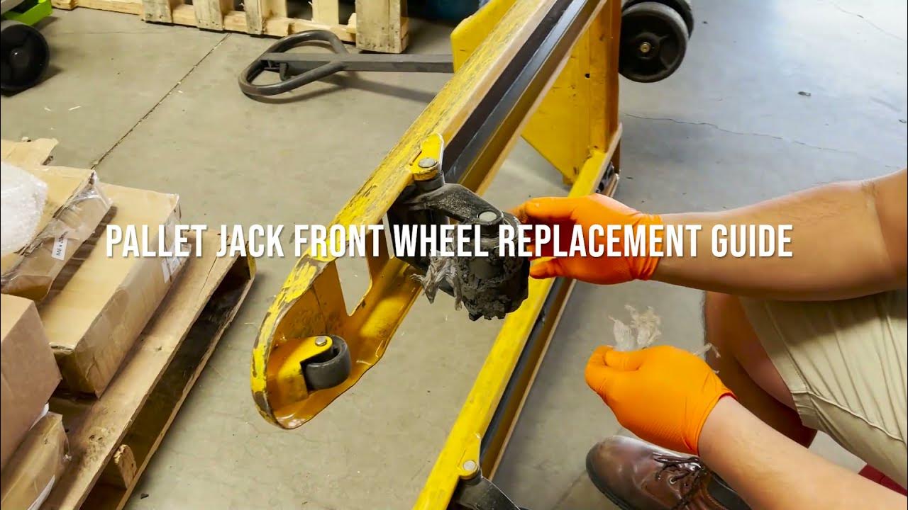 pallet-jack-repair-front-wheel-replacement-youtube