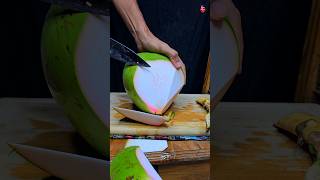 Rainbow coconut slicing satisfying
