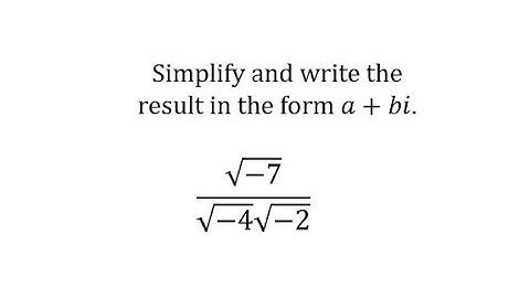 Simplify a Quotient of Imaginary Numbers