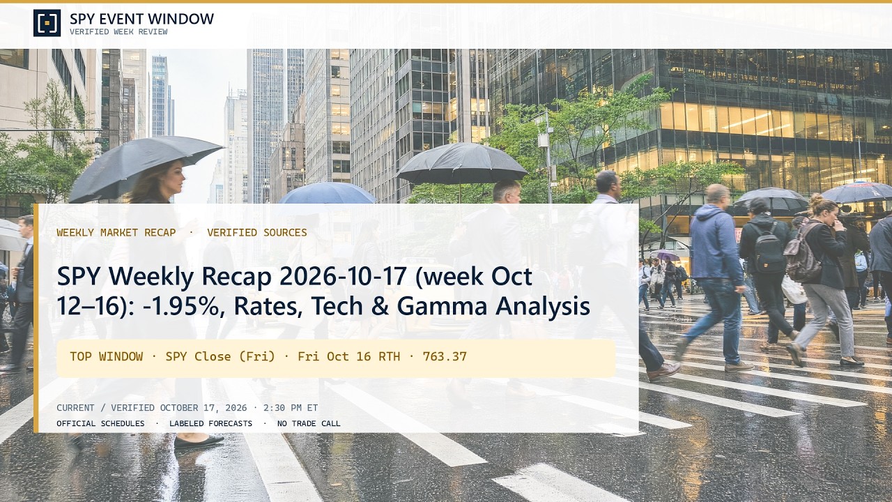 SPY Weekly Recap 2026-10-17: -1.95%, Rates, Tech & Gamma Analysis