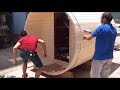 Aleko barrel sauna assembly