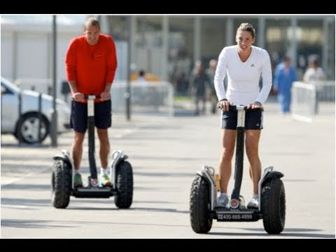 Andrea Petkovic vs Her Coach: The Segway Race