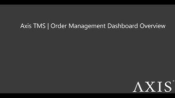 Axis TMS - Order Management Overview