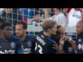 GOAL: Danny Hoesen pokes home his first as a Quake