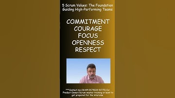 5 Scrum Values The Foundation Guiding High Performing Teams #scrum #productmanagement #agile